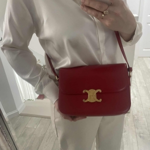 Celine Triomphe Classique czerwona torebka 