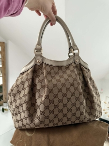 Gucci Sukey torba na ramię skóra+canvas 