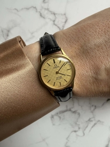 OMEGA DeVille 1980, szwajcarski zegarek vintage, damski, oryginalny, koperta 23mm 