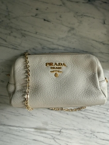 Prada pouch kopertówka/torebka, skórzana 