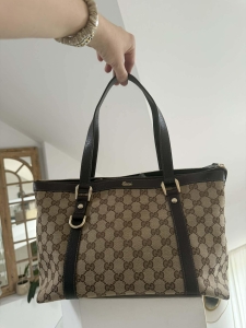 Gucci Abey torba na ramię Canvas + skóra stan idealny 