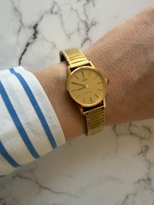 OMEGA De Ville 1978, szwajcarski zegarek vintage, damski, oryginalny, złota koperta 25mm (1)