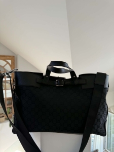 Gucci Tote Bag Black Jacquard , czarna torba na tamięi do ręki 