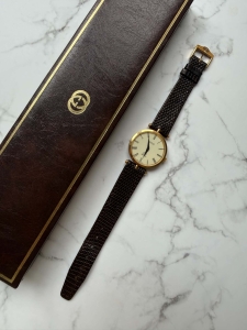 GUCCI szwajcarski zegarek vintage, oryginalny, duża koperta 30mm+pudełko 