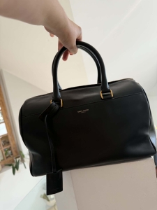 SAINT LAURENT PARIS Duffle czarna torba na ramię 