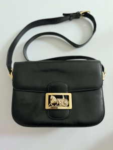 Czarna skórzana torba na ramię Celine Horse Carriage Vintage | Stan bardzo dobry