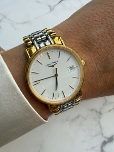Longines Grand Classic, oryginalny szwajcarski, unisex, koperta 33mm, złoto-srebrny