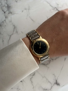 YSL Yves Saint Laurent, szwajcarski zegarek, w całości oryginalne elementy, na bransolecie, koperta 31mm, czarna tarcza + box