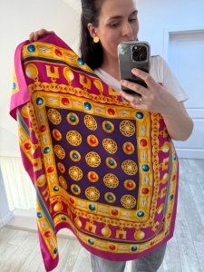 Celine jedwabna duża chusta, 100 % jedwab +box  (1) (1)