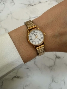 Longines damski vintage, szwajcarski zegarek, koperta 23mm, bransoleta one size