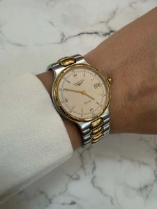 Longines Conquest, oryginalny szwajcarski zegarek, unisex, koperta 33mm, złoto-srebrna bransoleta (1)